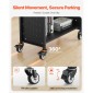 Καρότσι βιβλίων VEVOR Rolling Library, Χωρητικότητα 150 kg, 77 x 38 x 122 cm Καρότσι βιβλιοθήκης, Ράφια σε σχήμα L μονής όψης με τροχούς που κλειδώνουν 76,2 mm, φορτηγό βιβλίων για ράφια σπιτιού γραφείου και σχολείου, Μαύρο