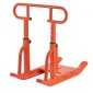 VEVOR Weight Sled, Steel Power Sled, Fitness Training Sleds for Athletic Exercise Improvement Speed, Εξοπλισμός προπόνησης με ρυθμιζόμενη λαβή ύψους, συμβατό με πλάκες βάρους 25/51 mm, πορτοκαλί