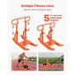 VEVOR Weight Sled, Steel Power Sled, Fitness Training Sleds for Athletic Exercise Improvement Speed, Εξοπλισμός προπόνησης με ρυθμιζόμενη λαβή ύψους, συμβατό με πλάκες βάρους 25/51 mm, πορτοκαλί