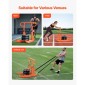 VEVOR Weight Sled, Steel Power Sled, Fitness Training Sleds for Athletic Exercise Improvement Speed, Εξοπλισμός προπόνησης με ρυθμιζόμενη λαβή ύψους, συμβατό με πλάκες βάρους 25/51 mm, πορτοκαλί