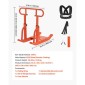 VEVOR Weight Sled, Steel Power Sled, Fitness Training Sleds for Athletic Exercise Improvement Speed, Εξοπλισμός προπόνησης με ρυθμιζόμενη λαβή ύψους, συμβατό με πλάκες βάρους 25/51 mm, πορτοκαλί