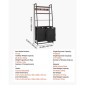 VEVOR 4 Tiers Laundry Sorter, Tall Laundry Hamper με ράφια και γάντζους, 2 τμημάτων Freestanding Basket Organizer Storage με υφασμάτινες τσάντες Oxford 600D και ράφια σκάλας για βρώμικα ρούχα, μπάνιο