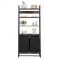 VEVOR 4 Tiers Laundry Sorter, Tall Laundry Hamper με ράφια και γάντζους, 2 τμημάτων Freestanding Basket Organizer Storage με υφασμάτινες τσάντες Oxford 600D και ράφια σκάλας για βρώμικα ρούχα, μπάνιο
