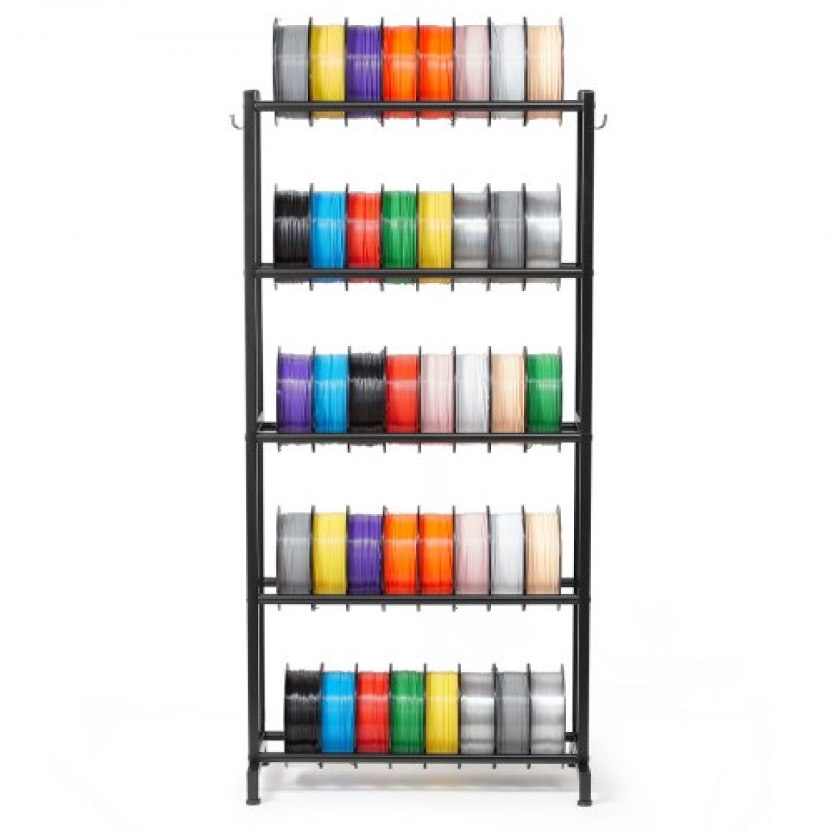 Ράφια αποθήκευσης νήματος VEVOR 3D Printer, Ράφια αποθήκευσης βαρέως τύπου 5 επιπέδων για νήματα εκτύπωσης 3D, Ράφια θήκης καρουλιού νήματος για στούντιο εκτύπωσης 3D, στούντιο στο σπίτι, γραφείο, εργαστήριο (μόνο σε ράφι)