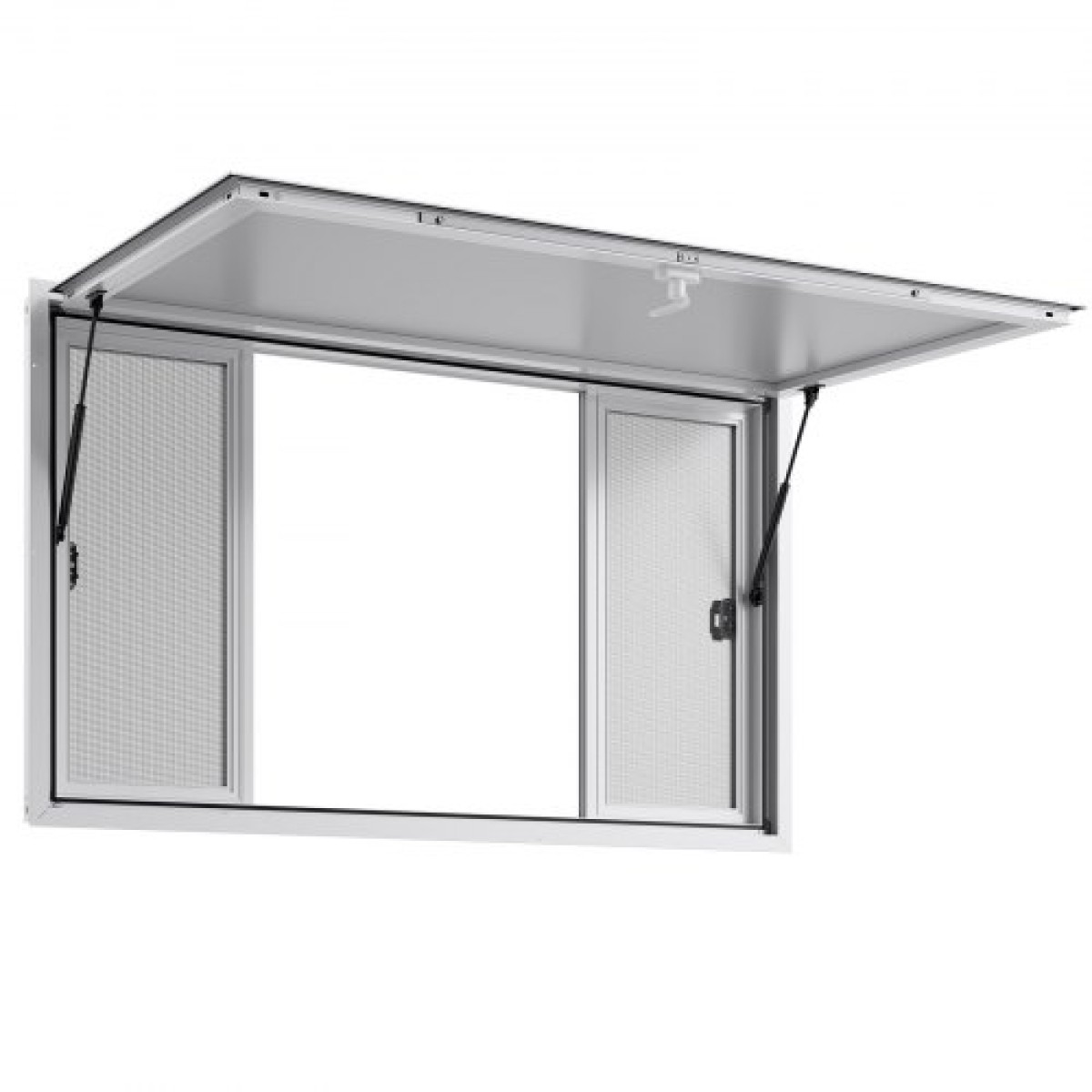 Παράθυρο παραχώρησης VEVOR 152x92 cm, Παράθυρο σέρβις από κράμα αλουμινίου για φορτηγό τροφίμων, παράθυρο σερβιρίσματος έως και 85 μοιρών με 4 συρόμενα παράθυρα, τέντα πόρτα και γάντζο, για ρυμουλκούμενα παραχώρησης