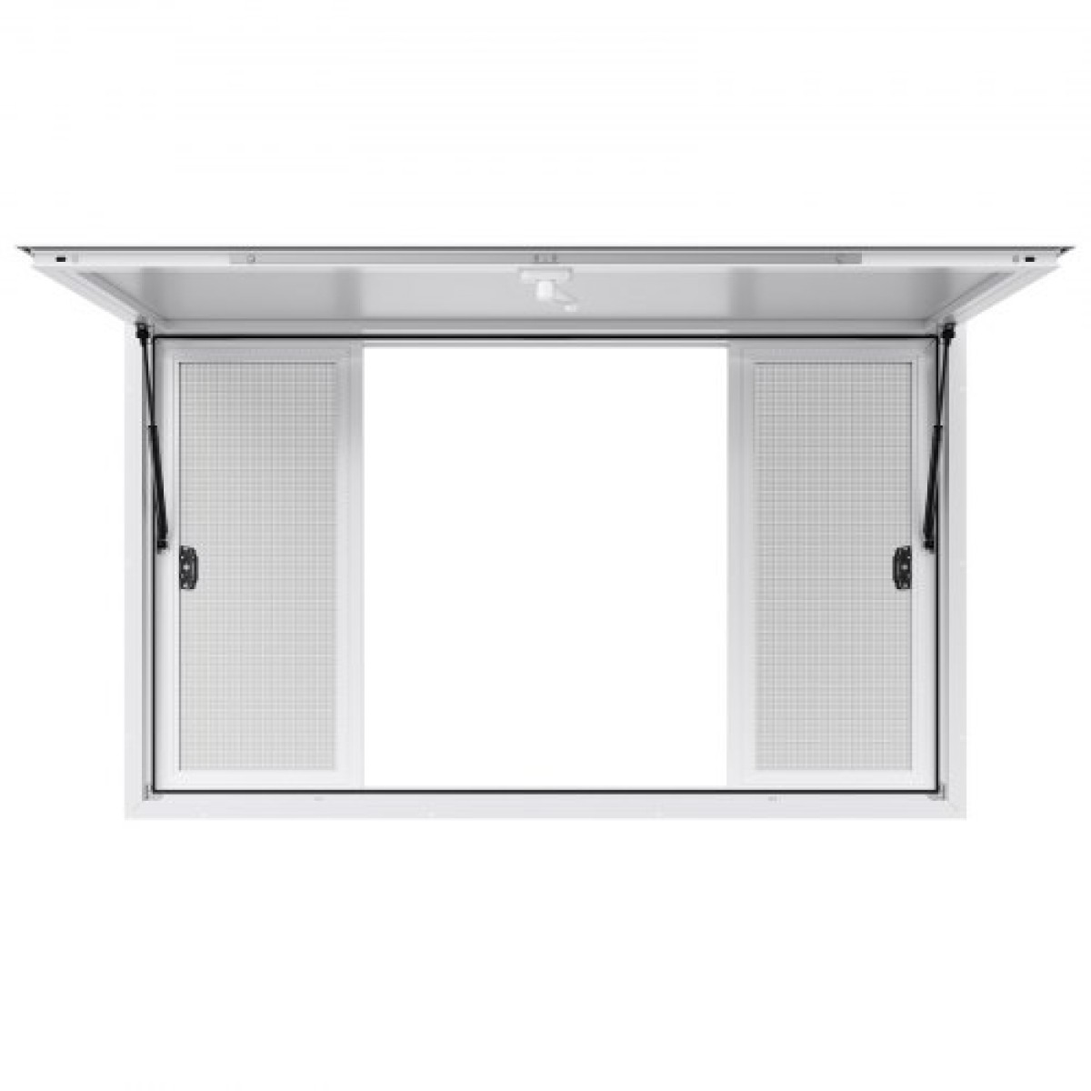 Παράθυρο παραχώρησης VEVOR 152x92 cm, Παράθυρο σέρβις από κράμα αλουμινίου για φορτηγό τροφίμων, παράθυρο σερβιρίσματος έως και 85 μοιρών με 4 συρόμενα παράθυρα, τέντα πόρτα και γάντζο, για ρυμουλκούμενα παραχώρησης