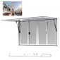 Παράθυρο παραχώρησης VEVOR 152x92 cm, Παράθυρο σέρβις από κράμα αλουμινίου για φορτηγό τροφίμων, παράθυρο σερβιρίσματος έως και 85 μοιρών με 4 συρόμενα παράθυρα, τέντα πόρτα και γάντζο, για ρυμουλκούμενα παραχώρησης