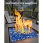 VEVOR Fire Glass, 10LBS / 4,5KG Βράχοι τζακιού ανθεκτικοί σε υψηλές θερμοκρασίες, 1/4 ίντσας / 6,35 mm Reflektive & Smokeless Firepit Glass Rock, High Luster Stone Landscaping for Fire Pit Table, Cobalt Blue
