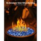VEVOR Fire Glass, 10LBS / 4,5KG Βράχοι τζακιού ανθεκτικοί σε υψηλές θερμοκρασίες, 1/4 ίντσας / 6,35 mm Reflektive & Smokeless Firepit Glass Rock, High Luster Stone Landscaping for Fire Pit Table, Cobalt Blue