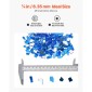 VEVOR Fire Glass, 10LBS / 4,5KG Βράχοι τζακιού ανθεκτικοί σε υψηλές θερμοκρασίες, 1/4 ίντσας / 6,35 mm Reflektive & Smokeless Firepit Glass Rock, High Luster Stone Landscaping for Fire Pit Table, Cobalt Blue