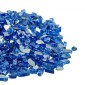 VEVOR Fire Glass, 10LBS / 4,5KG Βράχοι τζακιού ανθεκτικοί σε υψηλές θερμοκρασίες, 1/4 ίντσας / 6,35 mm Reflektive & Smokeless Firepit Glass Rock, High Luster Stone Landscaping for Fire Pit Table, Cobalt Blue