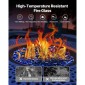 VEVOR Fire Glass, 20LBS / 9KG Βράχοι τζακιού ανθεκτικοί σε υψηλές θερμοκρασίες, 3/4 ίντσες / 19,05 mm αντανακλαστικές και άκαπνες γυάλινες χάντρες Firepit, πέτρινο τοπίο υψηλής λάμψης για τραπέζι πυρκαγιάς, μπλε κοβαλτίου