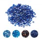 VEVOR Fire Glass, 20LBS / 9KG Βράχοι τζακιού ανθεκτικοί σε υψηλές θερμοκρασίες, 3/4 ίντσες / 19,05 mm αντανακλαστικές και άκαπνες γυάλινες χάντρες Firepit, πέτρινο τοπίο υψηλής λάμψης για τραπέζι πυρκαγιάς, μπλε κοβαλτίου