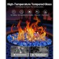 VEVOR Fire Glass, 20LBS / 9KG Βράχοι τζακιού ανθεκτικοί σε υψηλές θερμοκρασίες, 1/2 ίντσας / 12,7 mm Reflective & Smokeless Firepit Glass Rock, High Luster Stone Landscaping for Fire Pit Table, Cobalt Blue