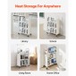 Καρότσι βιβλίων VEVOR Rolling Library, Χωρητικότητα 150 kg, 77 x 38 x 122 cm Καρότσι βιβλιοθήκης, Ράφια μονής όψης σε σχήμα V με ρόδες 76,2 mm που κλειδώνουν, φορτηγό βιβλίων για ράφια σπιτιού γραφείου και σχολείου, Λευκό
