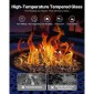 VEVOR Fire Glass, 20 LBS / 9,0 KG Βράχοι τζακιού ανθεκτικοί σε υψηλές θερμοκρασίες, 1/2 ίντσας / 12,7 mm Ανακλαστικός και χωρίς καπνό Firepit Glass Rock, High Luster Stone Landscaping for Fire Pit Table, Copper