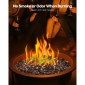 VEVOR Fire Glass, 20 LBS / 9,0 KG Βράχοι τζακιού ανθεκτικοί σε υψηλές θερμοκρασίες, 1/2 ίντσας / 12,7 mm Ανακλαστικός και χωρίς καπνό Firepit Glass Rock, High Luster Stone Landscaping for Fire Pit Table, Copper