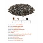 VEVOR Fire Glass, 20 LBS / 9,0 KG Βράχοι τζακιού ανθεκτικοί σε υψηλές θερμοκρασίες, 1/2 ίντσας / 12,7 mm Ανακλαστικός και χωρίς καπνό Firepit Glass Rock, High Luster Stone Landscaping for Fire Pit Table, Copper