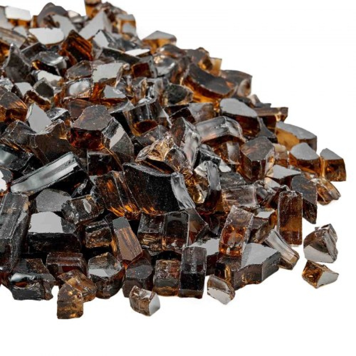 VEVOR Fire Glass, 20 LBS / 9,0 KG Βράχοι τζακιού ανθεκτικοί σε υψηλές θερμοκρασίες, 1/2 ίντσας / 12,7 mm Ανακλαστικός και χωρίς καπνό Firepit Glass Rock, High Luster Stone Landscaping for Fire Pit Table, Copper