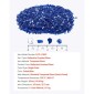 VEVOR Fire Glass, 35LBS / 15,88KG Βράχοι τζακιού ανθεκτικοί σε υψηλές θερμοκρασίες, 1/2 ίντσας / 12,7mm Reflective & Smokeless Firepit Glass Rock, High Luster Stone Landscaping for Fire Pit Table, Cobalt Blue