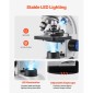 VEVOR Trinocular Microscope for Adult, Professional Compound Microscope Kit με μεγέθυνση 40-5000X, Σώμα από κράμα αλουμινίου, Περιλαμβάνει φως LED και βάση τηλεφώνου, για εργαστήριο, σχολείο, σπίτι, εκπαίδευση