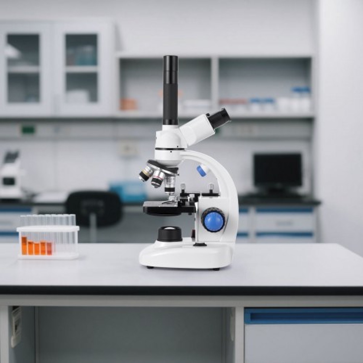 VEVOR Trinocular Microscope for Adult, Professional Compound Microscope Kit με μεγέθυνση 40-5000X, Σώμα από κράμα αλουμινίου, Περιλαμβάνει φως LED και βάση τηλεφώνου, για εργαστήριο, σχολείο, σπίτι, εκπαίδευση
