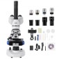 VEVOR Trinocular Microscope for Adult, Professional Compound Microscope Kit με μεγέθυνση 40-5000X, Σώμα από κράμα αλουμινίου, Περιλαμβάνει φως LED και βάση τηλεφώνου, για εργαστήριο, σχολείο, σπίτι, εκπαίδευση