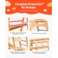 VEVOR Εσωτερική παιδική χαρά Jungle Gym, 9-σε-1 Montessori Climbing Toys for νήπια, 113 KG Ξύλινο Playground Playground με Monkey Bar, κούνιες, τσουλήθρα, σχοινί / ξύλινη σκάλα, δίχτυ αναρρίχησης, μπαρ & βράχος