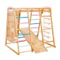 VEVOR Εσωτερική παιδική χαρά Jungle Gym, 9-σε-1 Montessori Climbing Toys for νήπια, 113 KG Ξύλινο Playground Playground με Monkey Bar, κούνιες, τσουλήθρα, σχοινί / ξύλινη σκάλα, δίχτυ αναρρίχησης, μπαρ & βράχος