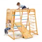 VEVOR Εσωτερική παιδική χαρά Jungle Gym, 9-σε-1 Montessori Climbing Toys for νήπια, 113 KG Ξύλινο Playground Playground με Monkey Bar, κούνιες, τσουλήθρα, σχοινί / ξύλινη σκάλα, δίχτυ αναρρίχησης, μπαρ & βράχος
