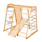 VEVOR Εσωτερική παιδική χαρά Jungle Gym, 9-σε-1 Montessori Climbing Toys for νήπια, 113 KG Ξύλινο Playground Playground με Monkey Bar, κούνιες, τσουλήθρα, σχοινί / ξύλινη σκάλα, δίχτυ αναρρίχησης, μπαρ & βράχος
