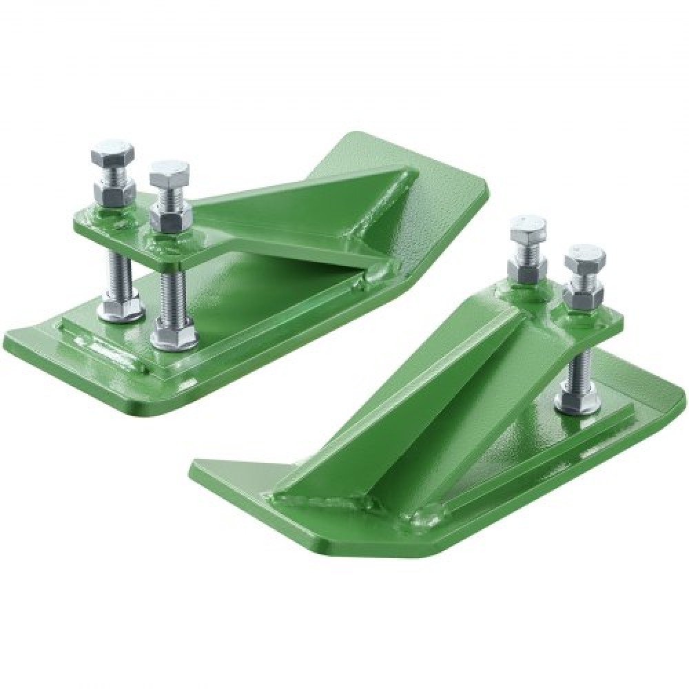 VEVOR Tractor Bucket Protector, 2PCS Heavy Duty Steel Bucket Edge Protectors, Edge Tamer Αντιολισθητική Συσκευή με Διπλά Εξάγωνα Παξιμάδια και Μπουλόνια Ασφάλισης, για Χιόνι, Αφαίρεση Φύλλων & Απλώστε Χαλίκι (Πράσινο)