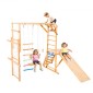 VEVOR Εσωτερική Παιδική Χαρά Jungle Gym, 8 σε 1 Ξύλινη Εσωτερική Παιδική Χαρά Playset, 100 KG Loading Montessori Climbing Toys with Swing, Slide, Monkey Bar, Gym Rings, Ξύλινη / Σχοινιά Σκάλα, Δίχτυ & Μπαρ αναρρίχησης
