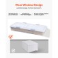 VEVOR Under Bed Storage με ρόδες, 1010 x 510 x 150 mm δοχεία κάτω από το κρεβάτι, θήκη για παπούτσια κάτω από το κρεβάτι με καπάκι και γκρι μάνδαλο, κυλιόμενοι κάδοι αποθήκευσης κάτω από το κρεβάτι για κουβέρτες για ρούχα και παπούτσια, 2 πακέτο