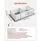 VEVOR Dog Whelping Box, 1,86x0,97x0,5 m, Πλαστικό στυλό για σκύλους με ρυθμιζόμενο ύψος πόρτας, παρκοκρέβατο κουταβιών με αδιάβροχο μαξιλάρι κατούρησης, εύκολο στο καθάρισμα, ανθεκτικό σετ γέννησης κατοικίδιων εσωτερικού χώρου για σκύλους μεσαίου μεγέθους