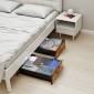VEVOR Under Bed Storage με ρόδες, 650 x 460 x 180 mm δοχεία κάτω από το κρεβάτι, Organizer για παπούτσια κάτω από το κρεβάτι με ρόδες που κλειδώνουν, Rolling under the bed Αποθηκευτικοί κάδοι για ρούχα, παπούτσια, κουβέρτες, 2 πακέτο