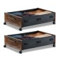 VEVOR Under Bed Storage με ρόδες, 650 x 460 x 180 mm δοχεία κάτω από το κρεβάτι, Organizer για παπούτσια κάτω από το κρεβάτι με ρόδες που κλειδώνουν, Rolling under the bed Αποθηκευτικοί κάδοι για ρούχα, παπούτσια, κουβέρτες, 2 πακέτο