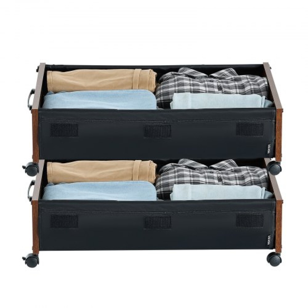 VEVOR Under Bed Storage με ρόδες, 650 x 460 x 180 mm δοχεία κάτω από το κρεβάτι, Organizer για παπούτσια κάτω από το κρεβάτι με ρόδες που κλειδώνουν, Rolling under the bed Αποθηκευτικοί κάδοι για ρούχα, παπούτσια, κουβέρτες, 2 πακέτο