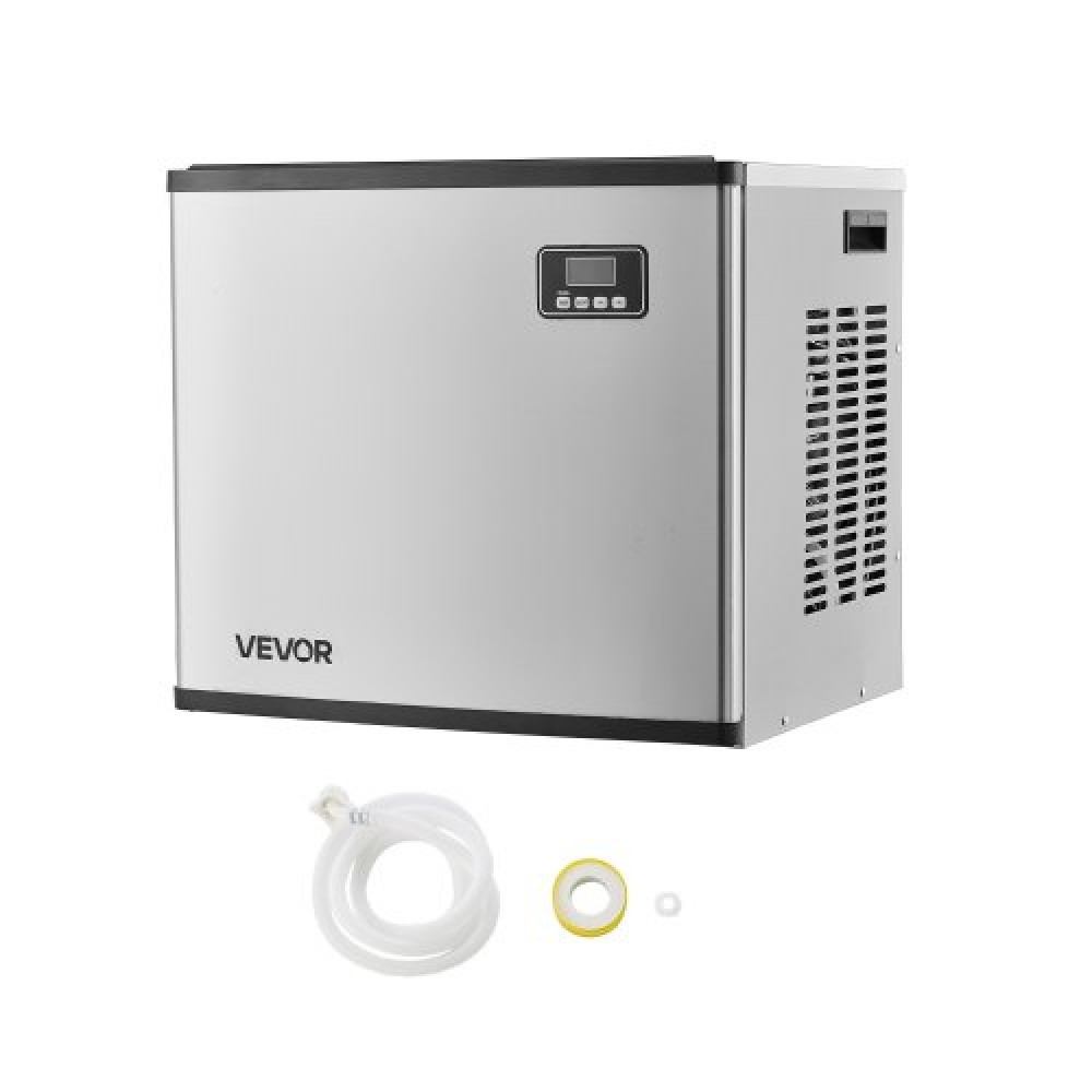 VEVOR Commercial Ice Maker 550LBS/24H with 300LBS Storage Bin Auto Self-Cleaning
