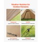 VEVOR Hot Tent για 4 Άτομα, Camping Tipi Hot Tents with Stove Jack & Inner Tent, Φορητές χειμερινές σκηνές κάμπινγκ με Snow Skint, Εύκολη ρύθμιση, Αδιάβροχες σκηνές καταφυγίου 4 εποχών για ψάρεμα backpacking