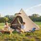 VEVOR Hot Tent για 4 Άτομα, Camping Tipi Hot Tents with Stove Jack & Inner Tent, Φορητές χειμερινές σκηνές κάμπινγκ με Snow Skint, Εύκολη ρύθμιση, Αδιάβροχες σκηνές καταφυγίου 4 εποχών για ψάρεμα backpacking