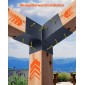 Σετ πέργκολας VEVOR, 4x4 ιντσών 3-way λοξά στηρίγματα για ξύλινα δοκάρια 92 x 92 mm σε πραγματικό μέγεθος, στηρίγματα πέργκολας 2 συσκευασιών με 2 βάσεις και 2 βάσεις τοίχου, για πέργκολες εξωτερικού χώρου, κιόσκια, υπόστεγα