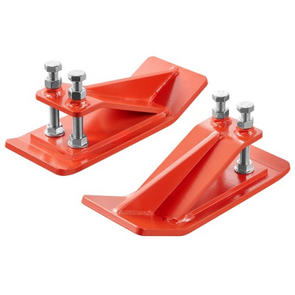 VEVOR Tractor Bucket Protector, 2PCS Heavy Duty Steel Bucket Edge Protectors, Edge Tamer Anti-Slid Device με διπλά εξάγωνα παξιμάδια και μπουλόνια κλειδώματος, για χιόνι, αφαίρεση φύλλων & άπλωμα χαλίκι (πορτοκαλί)