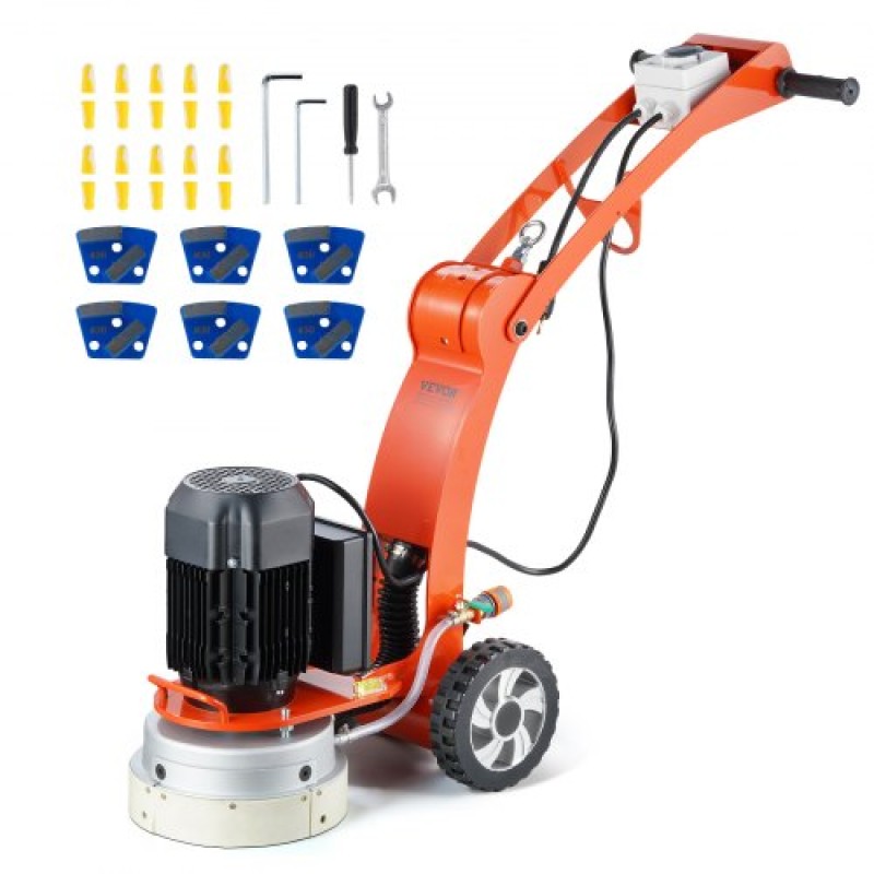Ρυθμιζόμενο μηχάνημα μύλος δαπέδου VEVOR 10"/25,4 cm Walk-Behind Polisher 3.0HP
