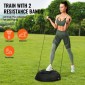 VEVOR Half Exercise Ball Trainer, 26 ιντσών Balance Ball Trainer, 1500lbs Capacity Stability Ball, Yoga Ball with Resistance Bands & Foot Pump, Strength Fitness Ball for Home Gym Workout Full Body Μαύρο