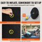 VEVOR Half Exercise Ball Trainer, 26 ιντσών Balance Ball Trainer, 1500lbs Capacity Stability Ball, Yoga Ball with Resistance Bands & Foot Pump, Strength Fitness Ball for Home Gym Workout Full Body Μαύρο