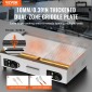 Εμπορική ηλεκτρική σχάρα VEVOR, 28,54 x 15,75 ίντσες, 4400 W, Ρυθμιζόμενος έλεγχος θερμοκρασίας 122-570°F, Πάγκος από ανοξείδωτο χάλυβα, μισό επίπεδος αυλακωτός, με 2 σπάτουλες και 2 βούρτσες, για μπριζόλα (ΧΩΡΙΣ ΠΙΣΩ)