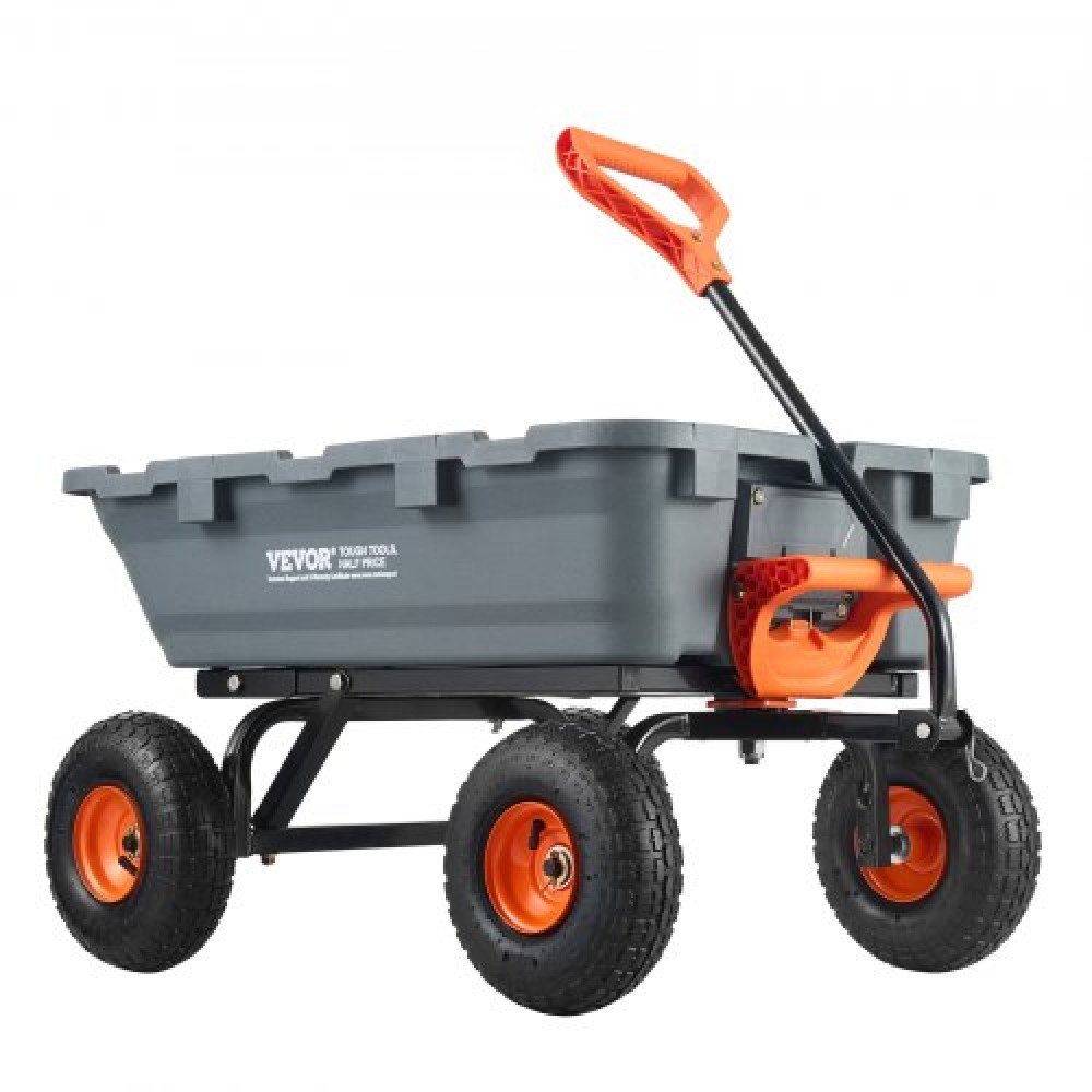 VEVOR Poly Garden Dump Cart Heavy-ty Yard Carts and Wagons 800 lbs/363,6 kg 10"/25,4 cm Ελαστικά
