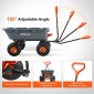 VEVOR Poly Garden Dump Cart Heavy-ty Yard Carts and Wagons 800 lbs/363,6 kg 10"/25,4 cm Ελαστικά