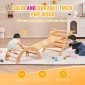 VEVOR Pikler Triangle Set, 5 σε 1 Toddler Climbing Toys Indoor Playground, Montessori Climbing Set με Τρίγωνο, Ράμπα και Αψίδα, Ξύλινο Γυμναστήριο αναρρίχησης μεγάλου μεγέθους για νήπια 1-3 ετών, χρώμα ξύλου